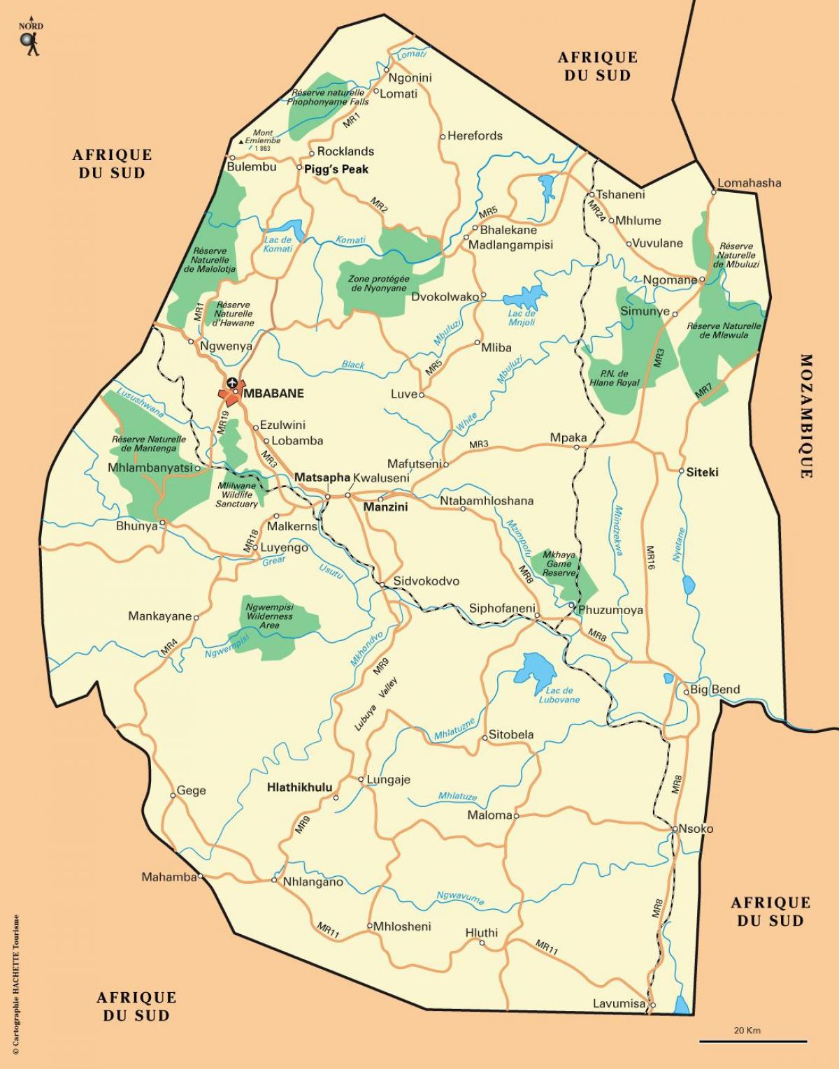 ezulwini valea Swaziland hartă