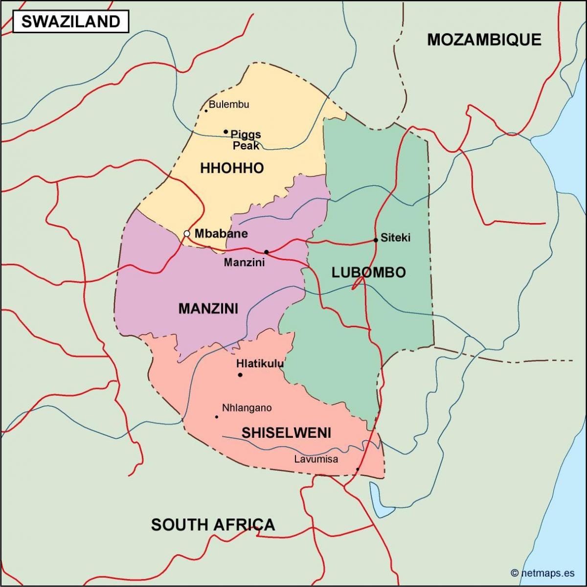 Harta Swaziland