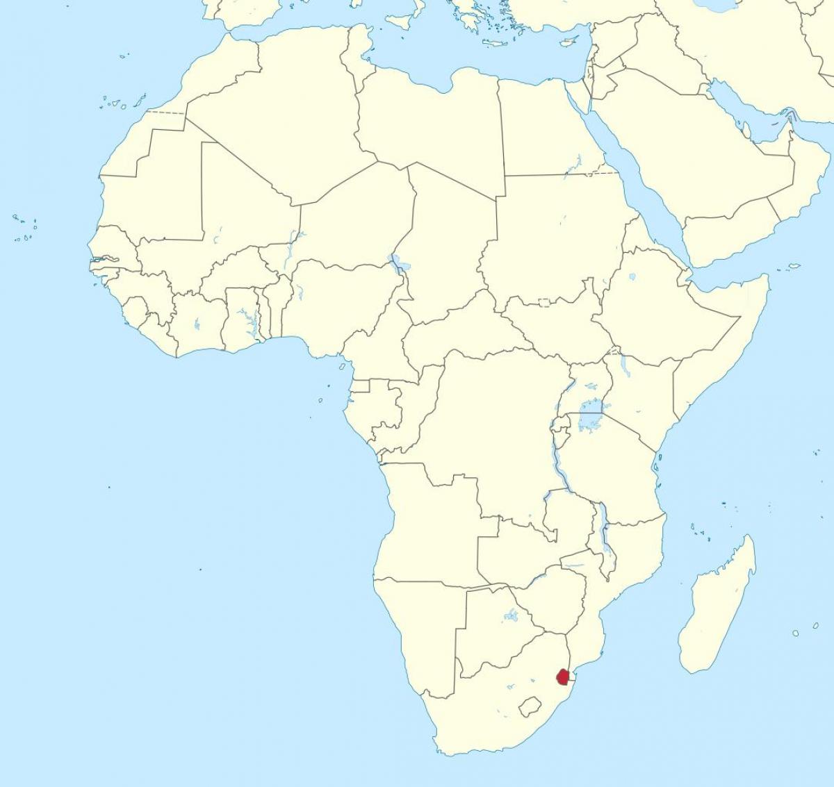 Harta Swaziland, africa