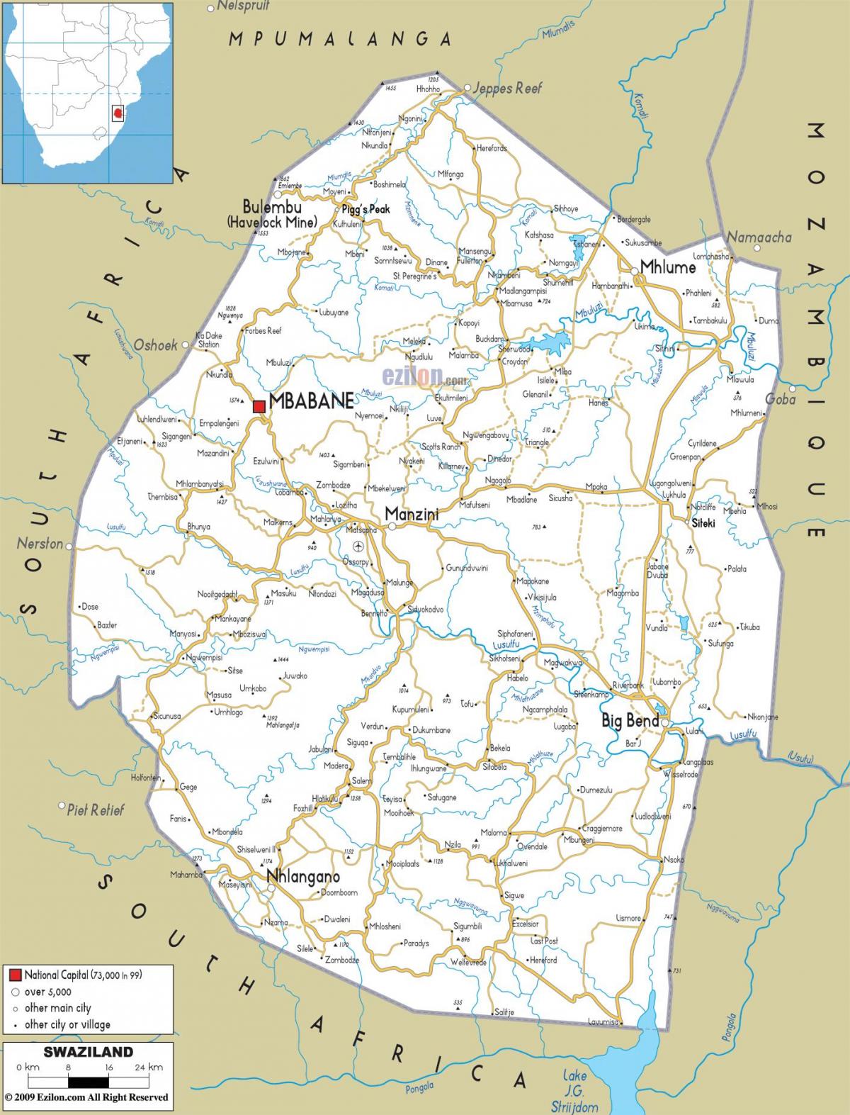 harta Swaziland
