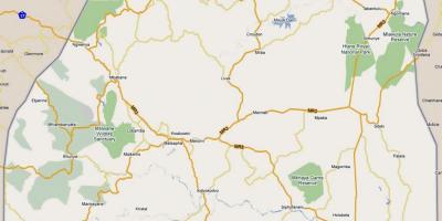 Harta cu drumuri Swaziland